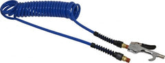 Coilhose Pneumatics - 1/4" ID Thumb Lever Air Gun Assembly - 15' Long Polyurethane Hose - Exact Tooling