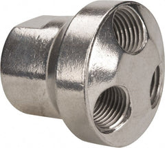 Coilhose Pneumatics - 3/8" ID, Air Hose Manifold - Aluminum - Exact Tooling