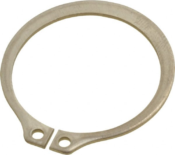 Rotor Clip - 29.87mm Groove Diam, 1-1/4" Shaft Diam, Passivated Stainless Steel, Snap External Retaining Rings - 0.056" Groove Width, 0.037" Groove Depth, 0.05" Ring Thickness, Grade 15-7 Grade 632 - Exact Tooling