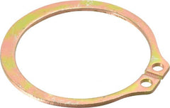 Rotor Clip - 41.91mm Groove Diam, 1-3/4" Shaft Diam, Cadmium-Plated Steel, Snap External Retaining Rings - 0.068" Groove Width, 0.05" Groove Depth, 0.062" Ring Thickness, Grade 1060-1090 - Exact Tooling