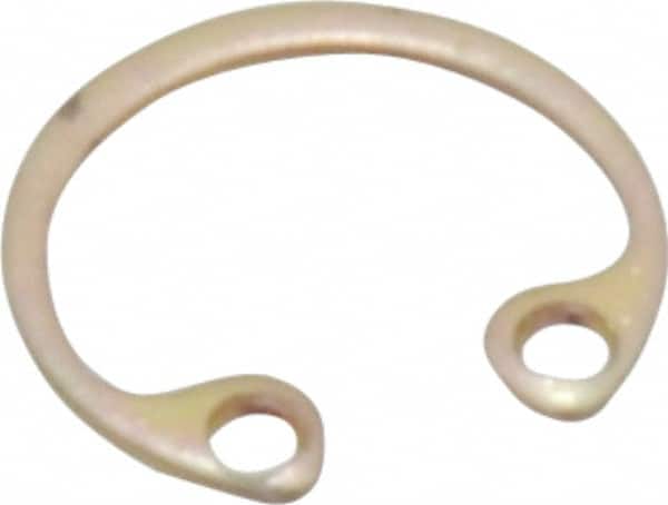 Rotor Clip - 0.015" Thick, Cadmium-Plated Finish, Steel Snap Internal Retaining Ring - 0.02" Groove Width, 0.009" Groove Depth, 0.268" Groove Diam, Grade 1060-1090 - Exact Tooling