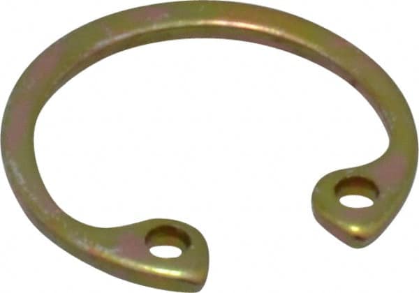 Rotor Clip - 0.035" Thick, Cadmium-Plated Finish, Steel Snap Internal Retaining Ring - 0.039" Groove Width, 0.015" Groove Depth, 0.53" Groove Diam, Grade 1060-1090 - Exact Tooling