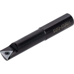 Indexable Boring Bar:  S1212-STUPR11,  12.00 mm Min Bore,  12.00 mm Shank Dia,  95.00° N/A Steel 74.0000″ OAL,  Screw,