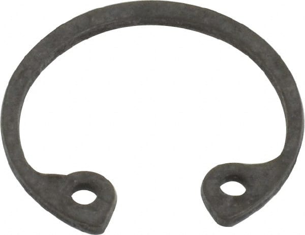 Value Collection - 9/16" Nominal, 0.035" Thick, Phosphate Finish, Spring Steel Snap Internal Retaining Ring - 0.039" Groove Width, 0.017" Groove Depth, 0.596" Groove Diam - Exact Tooling