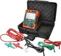 Extech - Digital LCD Display, 60,000 Megohm Electrical Insulation Resistance Tester & Megohmmeter - 5,000 VAC Max Test Voltage, Powered by 1.5V AA Battery - Exact Tooling
