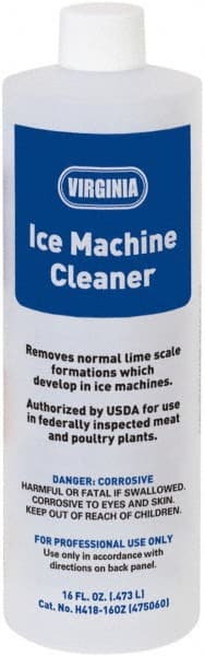 Parker - 16 oz Bottle Ice Machine Cleaner - For Ice Machines: Cube, Tube, Flake & Commercial Dishwasher - Exact Tooling