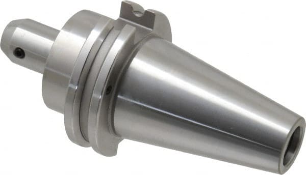 Accupro - CAT40 Taper Shank 3/16" Hole End Mill Holder/Adapter - 3/4" Nose Diam, 2-1/2" Projection, 5/8-11 Drawbar, Through-Spindle & DIN Flange Coolant - Exact Tooling