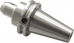 Accupro - CAT40 Taper Shank 5/16" Hole End Mill Holder/Adapter - 1" Nose Diam, 2-1/2" Projection, 5/8-11 Drawbar, Through-Spindle & DIN Flange Coolant - Exact Tooling