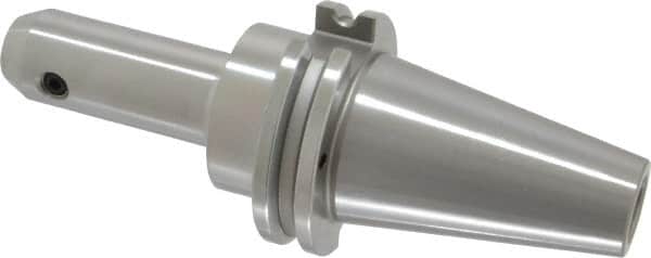 Accupro - CAT40 Taper Shank 5/16" Hole End Mill Holder/Adapter - 1" Nose Diam, 4" Projection, 5/8-11 Drawbar, Through-Spindle & DIN Flange Coolant - Exact Tooling