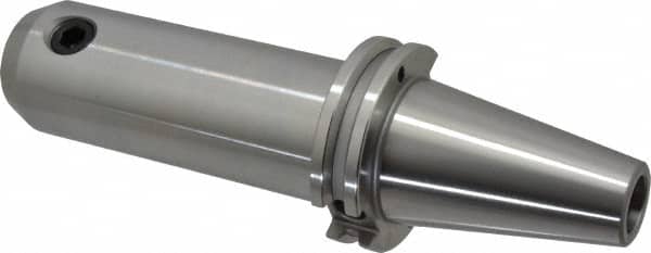 Accupro - CAT40 Taper Shank 3/4" Hole End Mill Holder/Adapter - 1-3/4" Nose Diam, 5-1/2" Projection, 5/8-11 Drawbar, Through-Spindle & DIN Flange Coolant - Exact Tooling