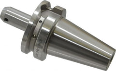 Accupro - BT40 Taper Shank 1/8" Hole End Mill Holder/Adapter - 3/4" Nose Diam, 2-1/2" Projection, M16x2.0 Drawbar, Through-Spindle & DIN Flange Coolant - Exact Tooling