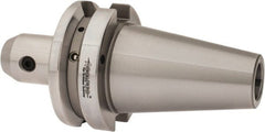 Accupro - BT40 Taper Shank 5/16" Hole End Mill Holder/Adapter - 7/8" Nose Diam, 2-1/2" Projection, M16x2.0 Drawbar, Through-Spindle & DIN Flange Coolant - Exact Tooling