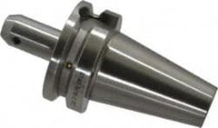 Accupro - BT40 Taper Shank 3/16" Hole End Mill Holder/Adapter - 3/4" Nose Diam, 2-1/2" Projection, M16x2.0 Drawbar, Through-Spindle & DIN Flange Coolant - Exact Tooling