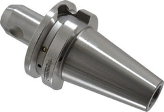 Accupro - BT40 Taper Shank 3/8" Hole End Mill Holder/Adapter - 1" Nose Diam, 2-1/2" Projection, M16x2.0 Drawbar, Through-Spindle & DIN Flange Coolant - Exact Tooling