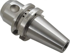 Accupro - BT40 Taper Shank 3/4" Hole End Mill Holder/Adapter - 48mm Nose Diam, 2-1/2" Projection, M16x2.0 Drawbar, Through-Spindle & DIN Flange Coolant - Exact Tooling