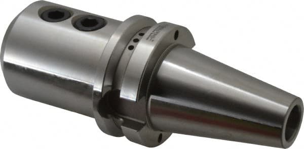 Accupro - BT40 Taper Shank 7/8" Hole End Mill Holder/Adapter - 2" Nose Diam, 3.38" Projection, M16x2.0 Drawbar, Through-Spindle & DIN Flange Coolant - Exact Tooling