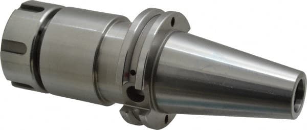 Accupro - 0.078" to 0.787" Capacity, 4" Projection, CAT40 Taper Shank, ER32 Collet Chuck - 0.0002" TIR, Through-Spindle & DIN Flange Coolant - Exact Tooling