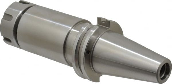 Accupro - 0.078" to 0.787" Capacity, 5" Projection, CAT40 Taper Shank, ER32 Collet Chuck - 0.0002" TIR, Through-Spindle & DIN Flange Coolant - Exact Tooling