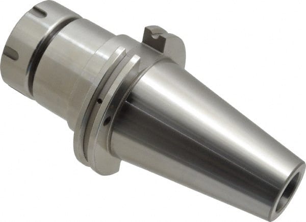 Accupro - 0.118" to 1.181" Capacity, 4" Projection, CAT50 Taper Shank, ER40 Collet Chuck - 0.0002" TIR, Through-Spindle & DIN Flange Coolant - Exact Tooling