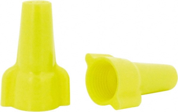 Ideal - 2, 18 to 3, 12 AWG, 600 Volt, Flame Retardant, Wing Twist on Wire Connector - Yellow, 221°F - Exact Tooling