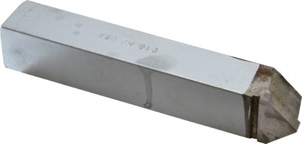 Accupro - 1 x 1" Shank, Pointed Nose Single Point Tool Bit - D-16, Grade Micrograin - Exact Tooling