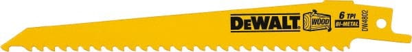 DeWALT - Bi-Metal Reciprocating Saw Blade - Tapered Profile, 6 TPI, Toothed Edge - Exact Tooling