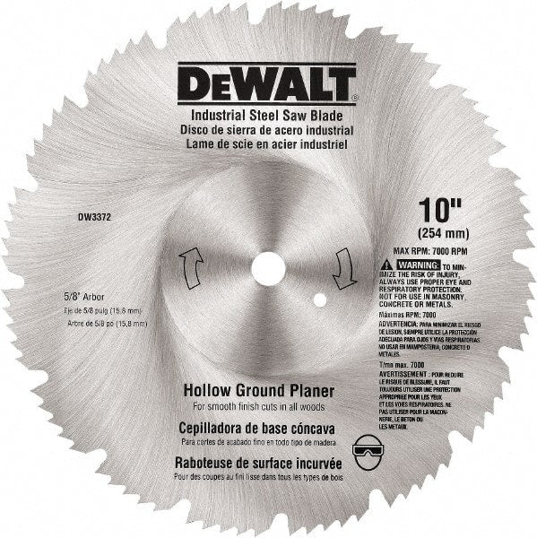 DeWALT - 10" Diam, 80 Tooth Wet & Dry Cut Saw Blade - Steel, Standard Round Arbor - Exact Tooling