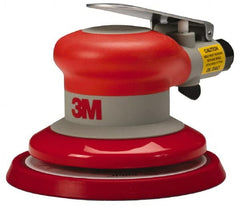3M - 12,000 OPM, 17 CFM Air Consumption, 90 psi Air Pressure, Palm Air Orbital Sander - Round Pad, 3/8" Inlet - Exact Tooling
