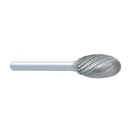 SL-1 -6mm × 16mm LOC × 6mm Shank × 50mm OAL 14 Degree Included Angle Carbide Medium Tough Cut Burr - Exact Tooling