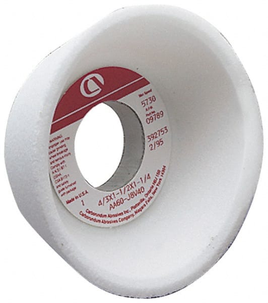 Grier Abrasives - 5 Inch Diameter x 1-1/4 Inch Hole x 1-3/4 Inch Thick, 80 Grit Tool and Cutter Grinding Wheel - Exact Tooling
