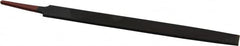 Simonds File - 8" Long, Smooth Cut, Flat American-Pattern File - Double Cut, 7/32" Overall Thickness, Tang - Exact Tooling