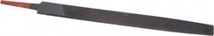 Simonds File - 10" Long, Bastard Cut, Flat American-Pattern File - Double Cut, 1/4" Overall Thickness, Tang - Exact Tooling