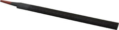 Simonds File - 10" Long, Smooth Cut, Half Round American-Pattern File - Double Cut, 9/32" Overall Thickness, Tang - Exact Tooling