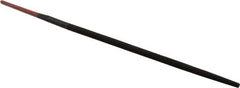 Simonds File - 6" Long, Smooth Cut, Round American-Pattern File - Double Cut, 7/32" Overall Thickness, Tang - Exact Tooling