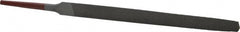 Simonds File - 6" Long, Bastard Cut, Triangle American-Pattern File - Double Cut, 15/32" Overall Thickness, Tang - Exact Tooling