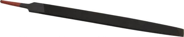 Simonds File - 12" Long, Smooth Cut, Mill American-Pattern File - Single Cut, 7/32" Overall Thickness, Tang - Exact Tooling