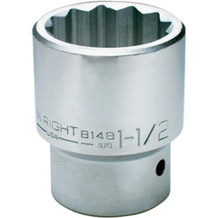 Wright Tool & Forge - Hand Sockets; Drive Size (Inch): 1 ; Size (Inch): 3-1/8 ; Type: Standard ; Tool Type: Hand Socket ; Number of Points: 12 ; Finish/Coating: Full Polish Chrome - Exact Tooling