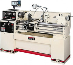 Jet - 14" Swing, 36-7/8" Between Centers, 230 Volt, Single Phase Bench Lathe - 2 hp, 70 to 1,900 RPM Spindle Speed, 2" Spindle Bore Diam, 76-13/32" OAL x 29-29/32" OAH x 59-13/16" Overall Depth - Exact Tooling
