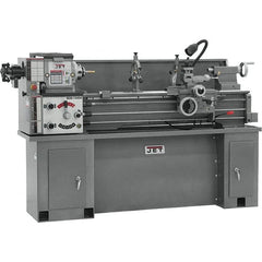 Jet - 13" Swing, 40" Between Centers, 230 Volt, Single Phase Bench Lathe - 5MT Taper, 2 hp, 60 to 1,240 RPM, 1-3/8" Bore Diam, 30" Deep x 29" High x 75-1/2" Long - Exact Tooling