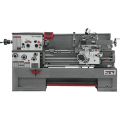 Jet - 14" Swing, 40" Between Centers, 230 Volt, Triple Phase Engine Lathe - 7MT Taper, 7-1/2 hp, 42 to 1,800 RPM, 3-1/8" Bore Diam, 40" Deep x 47" High x 97-1/2" Long - Exact Tooling