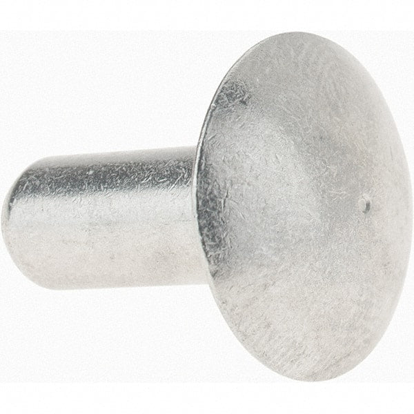 Value Collection - 1/4" Body Diam, Brazier Aluminum Solid Rivet - 5/8" Length Under Head - Exact Tooling