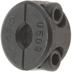 Value Collection - 5mm Bore, Steel, Two Piece Shaft Collar - 11/16" Outside Diam - Exact Tooling