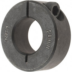 Value Collection - 20mm Bore, Steel, One Piece Clamp Collar - 1-5/8" Outside Diam - Exact Tooling