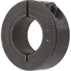 Value Collection - 18mm Bore, Steel, One Piece Clamp Collar - 1-1/2" Outside Diam - Exact Tooling
