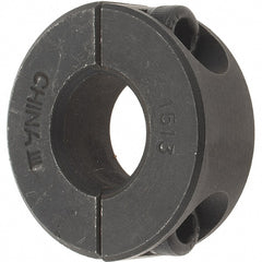 Value Collection - 15mm Bore, Steel, Two Piece Shaft Collar - 1-3/8" Outside Diam - Exact Tooling