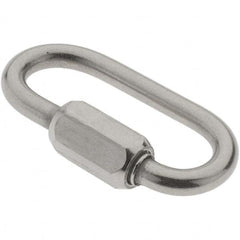Value Collection - Stainless Steel Quick Link - 1/8" Diameter, 200 Lb Load Limit - Exact Tooling