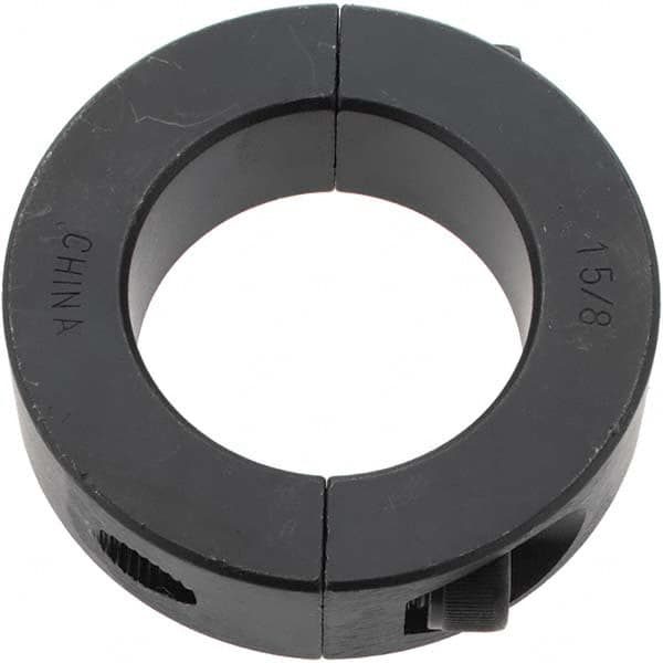 Value Collection - 1-5/8" Bore, Steel, Two Piece Shaft Collar - 2-5/8" Outside Diam, 11/16" Wide - Exact Tooling