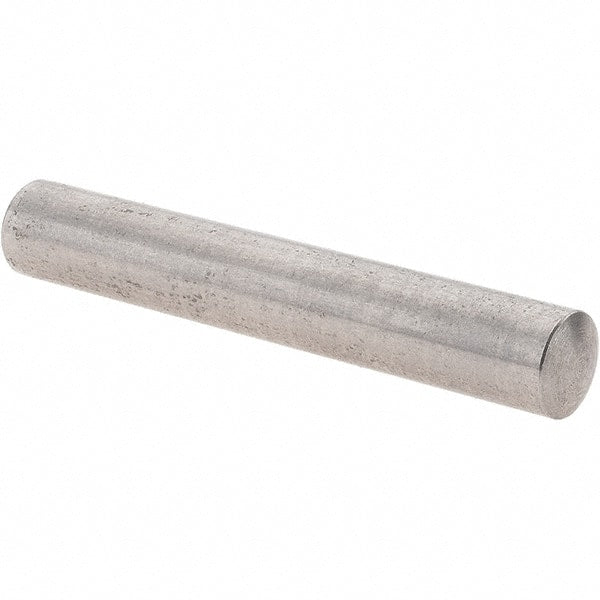 Value Collection - 8mm Diam x 50mm Pin Length 303 Stainless Steel Precision Dowel Pin - Unhardened, 1 Beveled & 1 Rounded End - Exact Tooling