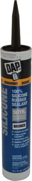 DAP - 10.1 oz Tube Bronze (Color) RTV Silicone Joint Sealant - -40 to 400°F Operating Temp, 10 to 20 min Tack Free Dry Time, 24 hr Full Cure Time - Exact Tooling