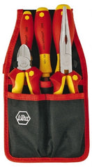 Wiha - 5 Piece Insulated Hand Tool Set - Comes in Belt Pack - Exact Tooling